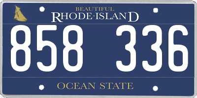 RI license plate 858336