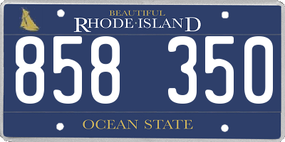 RI license plate 858350