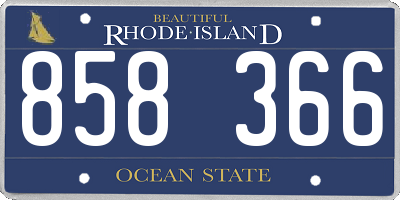 RI license plate 858366