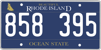 RI license plate 858395