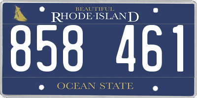 RI license plate 858461