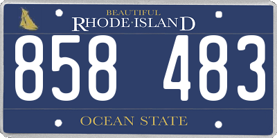 RI license plate 858483