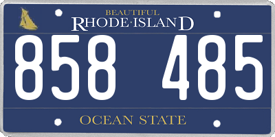 RI license plate 858485