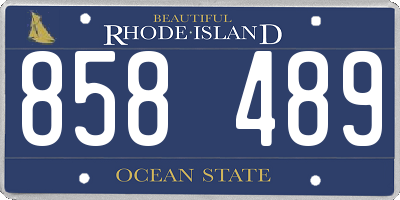 RI license plate 858489