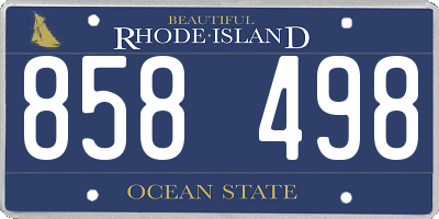 RI license plate 858498