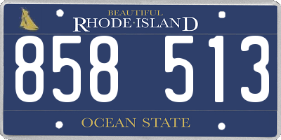 RI license plate 858513