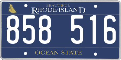 RI license plate 858516