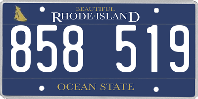 RI license plate 858519