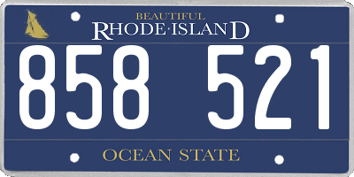 RI license plate 858521