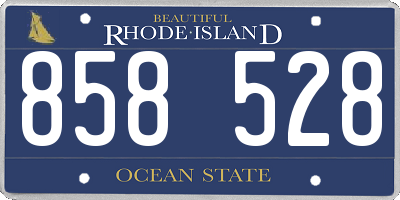 RI license plate 858528