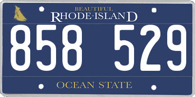 RI license plate 858529