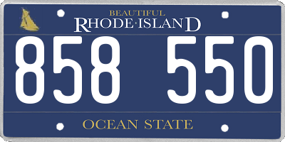 RI license plate 858550