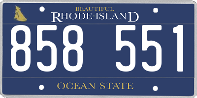 RI license plate 858551
