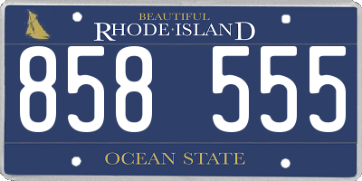 RI license plate 858555