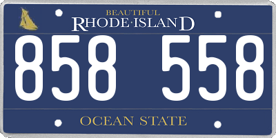 RI license plate 858558