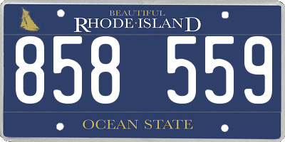 RI license plate 858559
