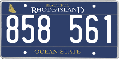RI license plate 858561