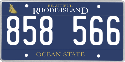 RI license plate 858566