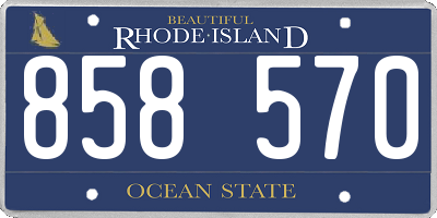 RI license plate 858570