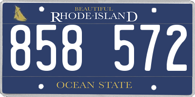 RI license plate 858572