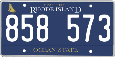 RI license plate 858573