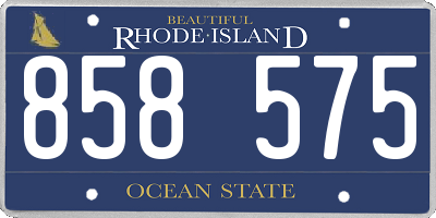 RI license plate 858575