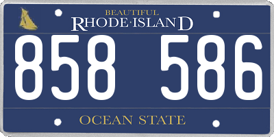 RI license plate 858586
