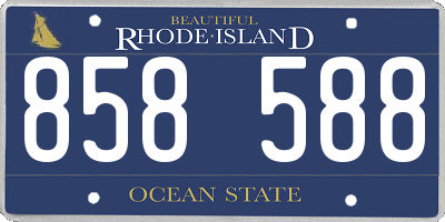 RI license plate 858588