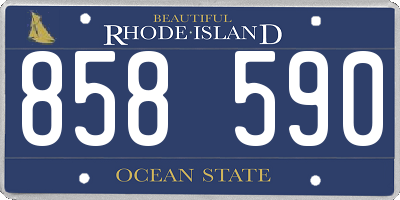 RI license plate 858590