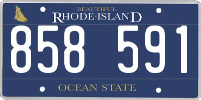RI license plate 858591