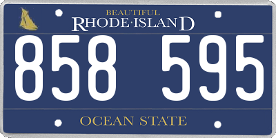 RI license plate 858595