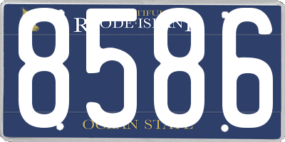RI license plate 8586