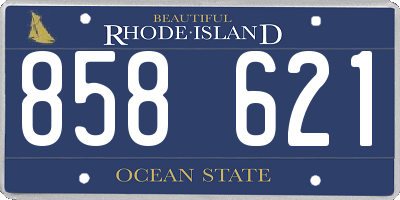 RI license plate 858621