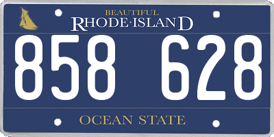 RI license plate 858628