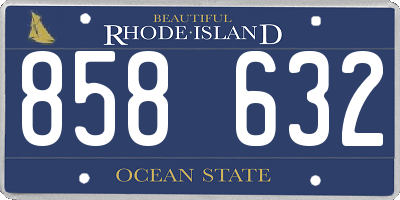 RI license plate 858632
