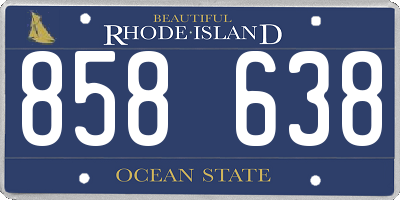 RI license plate 858638