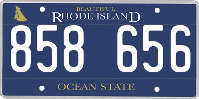 RI license plate 858656