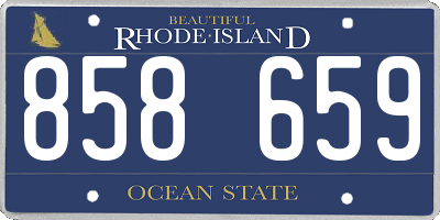 RI license plate 858659