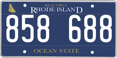 RI license plate 858688
