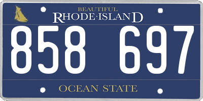RI license plate 858697