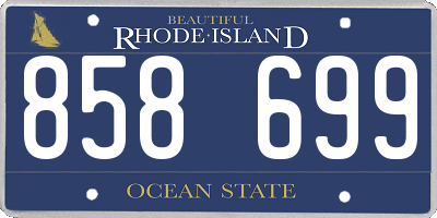 RI license plate 858699