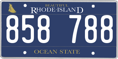 RI license plate 858788