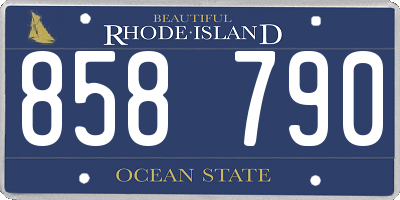 RI license plate 858790