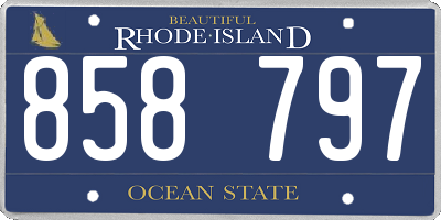 RI license plate 858797