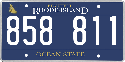 RI license plate 858811