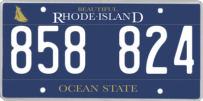 RI license plate 858824