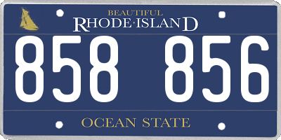 RI license plate 858856