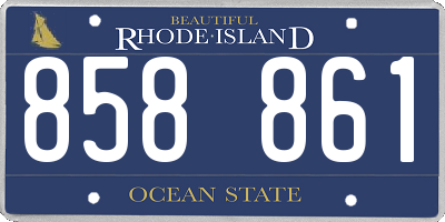 RI license plate 858861
