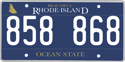 RI license plate 858868