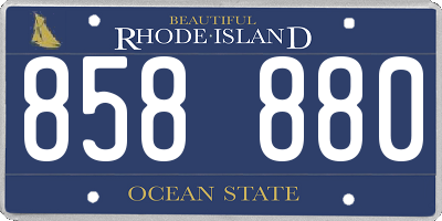 RI license plate 858880